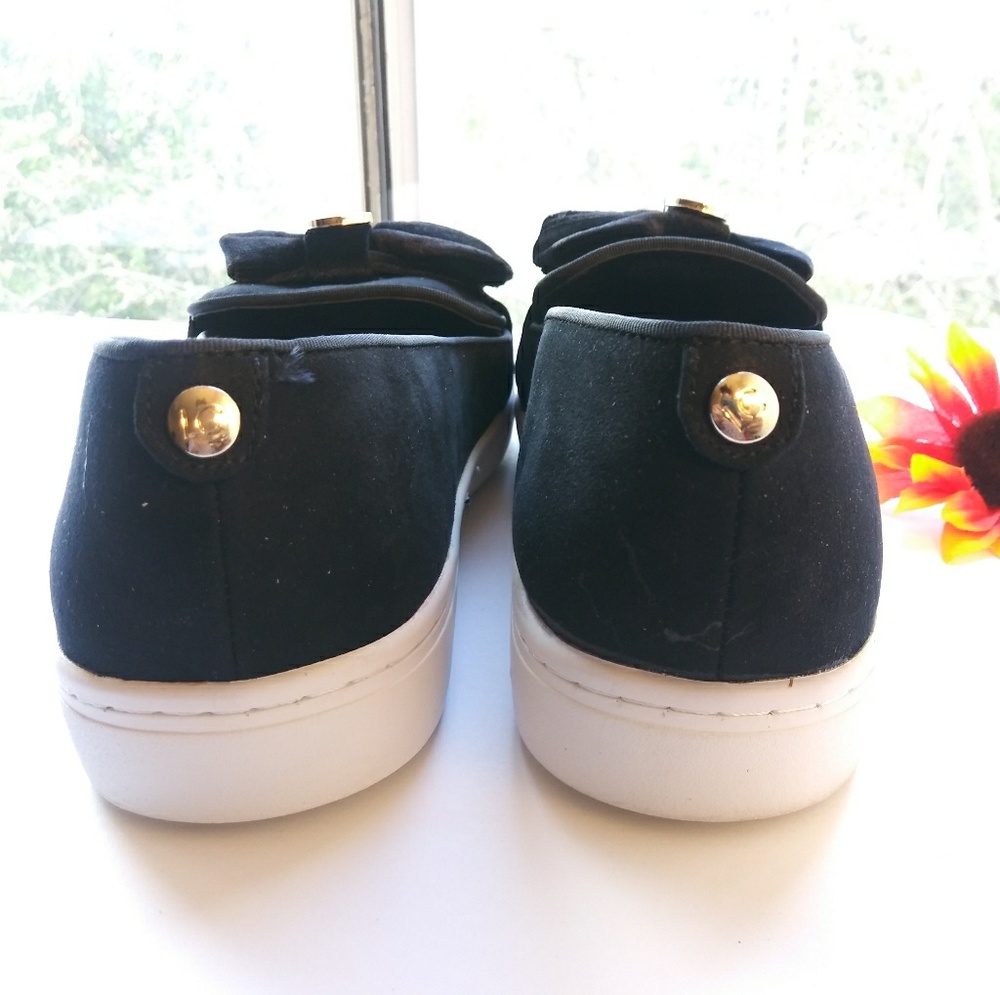 🆕 LIZ CLAIRBORN LOAFERS - BLACK & GOLD NWT - Picture 3 of 6